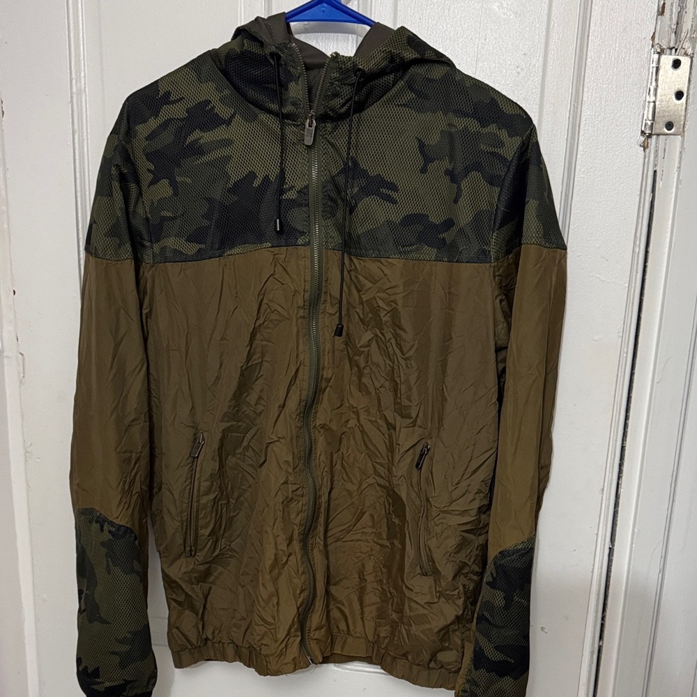 Zara Man Camouflage Wind Breaker Jacket